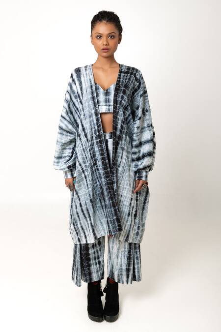 KA-Sha Black Mashru Silk Dyed Venus Tie Pattern Pant Online at Aza Fashions KA-Sha_Black Mashru Silk Dyed Venus Tie Pattern Pant _Online_at_Aza_Fashions