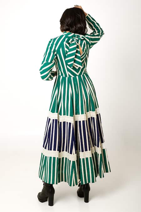 KA-Sha Lina Applique Embroidered Dress 