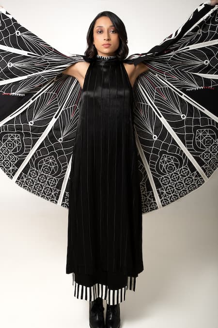 Buy KA-Sha Black Mashru Silk Embroidered Applique Panda Hem Pant Online at Aza Fashions Buy_KA-Sha_Black Mashru Silk Embroidered Applique Panda Hem Pant _Online_at_Aza_Fashions