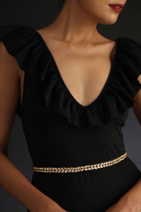 Buy_Swabhimann_Gold Plated Kundan Embellished Kamarbandh _Online_at_Aza_Fashions