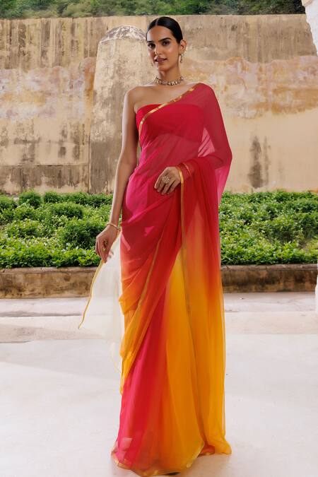 Plain Green Chiffon Saree at Rs 725 | Chiffon Sarees in Jaipur | ID:  2849618121788