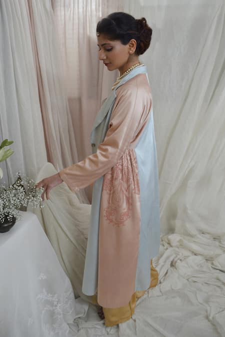 Buy Ahmev Multi Color Modal, Silk Embroidery Collared Urban Raglan Sleeve Jacket Online at Aza Fashions Buy_Ahmev_Multi Color Modal, Silk Embroidery Collared Urban Raglan Sleeve Jacket _Online_at_Aza_Fashions