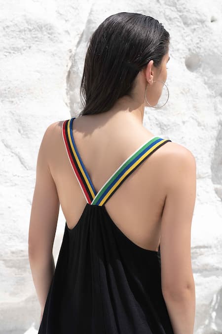 Beachbum_Multi Color Cotton, Viscose Embroidery Fire Ice Dress Net Jacket Coverup _Online_at_Aza_Fashions