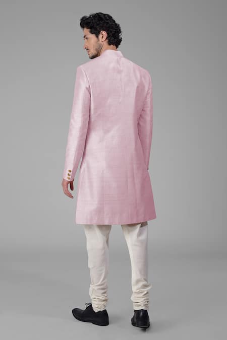 Talking Threads Silk Plain Sherwani Churidar Set 