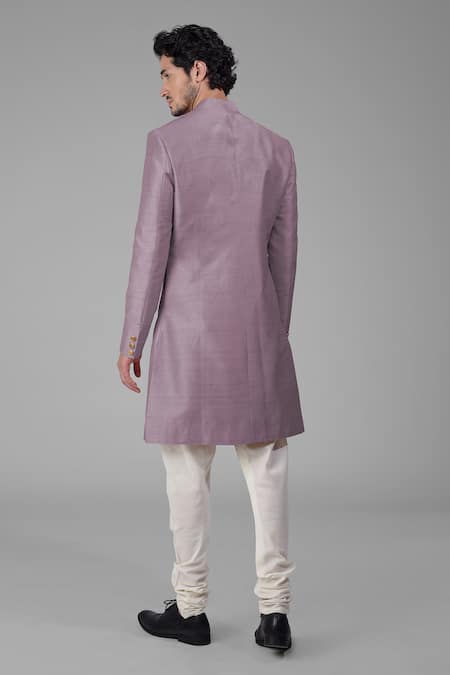 Talking Threads Silk Sherwani Churidar Set 