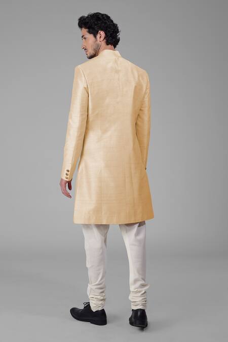 Talking Threads Plain Sherwani Churidar Set 