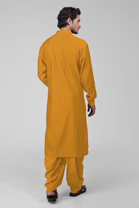 Talking Threads Silk Pintuck Straight Kurta Salwar Set 