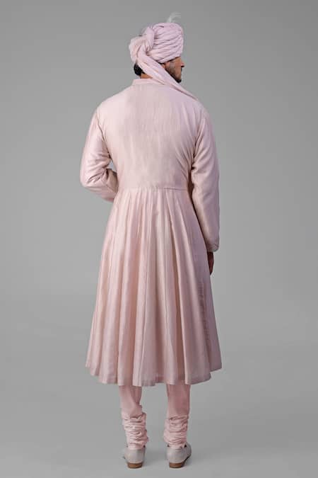 Talking Threads Plain Angarkha Kurta Churidar Set