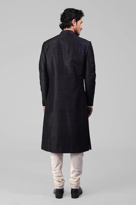 Talking Threads Silk Sherwani & Pathani Set 