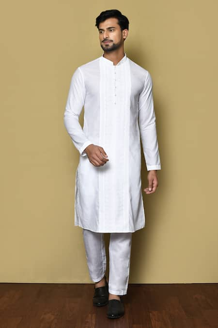 Arihant Rai Sinha Chikankari Panelled Kurta & Pant Set 