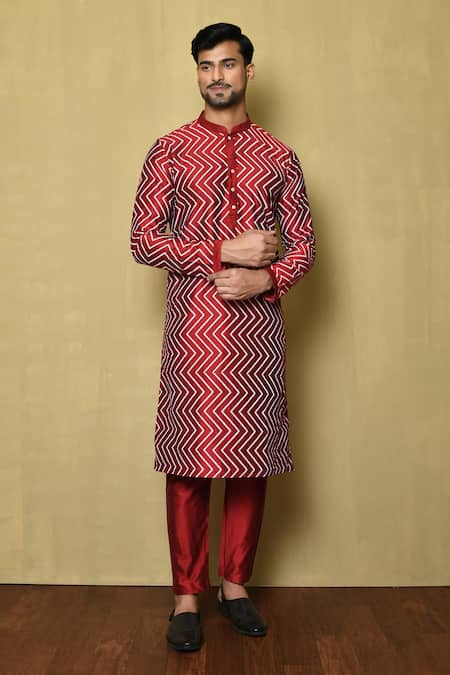 Arihant Rai Sinha Geometric Print Kurta & Pant Set 