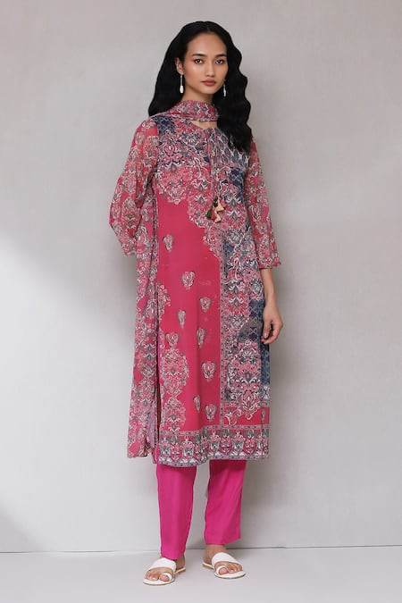 Aarke Ritu Kumar Floral Print Straight Kurta Set 