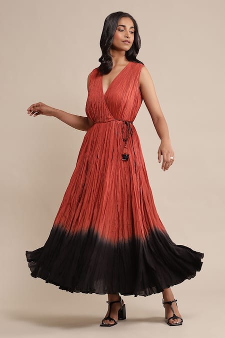 Ritu Kumar Ombre Crinkled Dress 