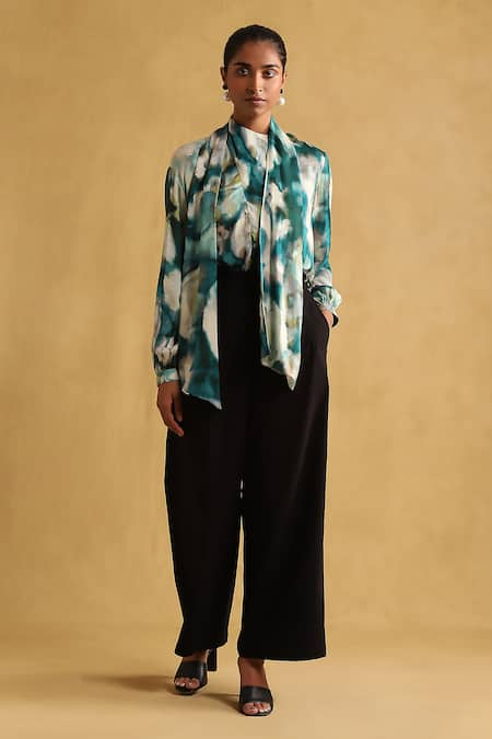 Ritu Kumar Wide-Legged Pleated Trouser 