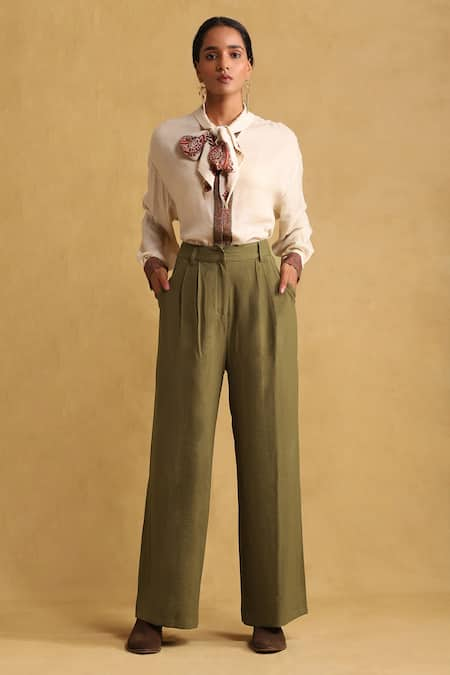 Ritu Kumar Solid Wide-Legged Trouser 