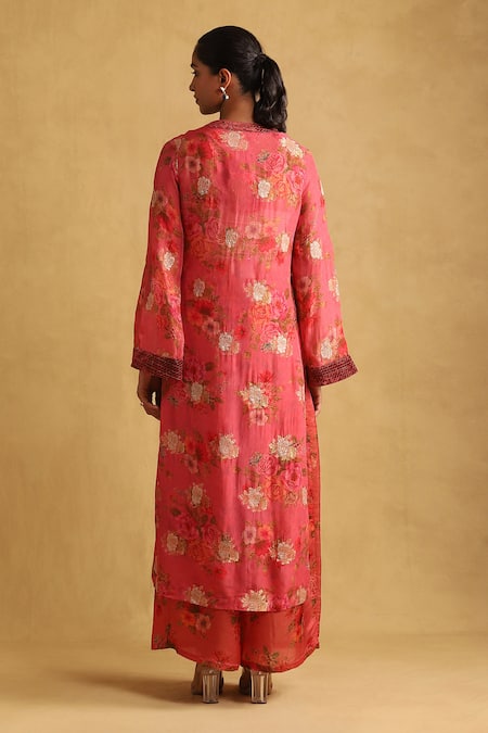 Ritu Kumar Floral Print Kurta With Palazzo 