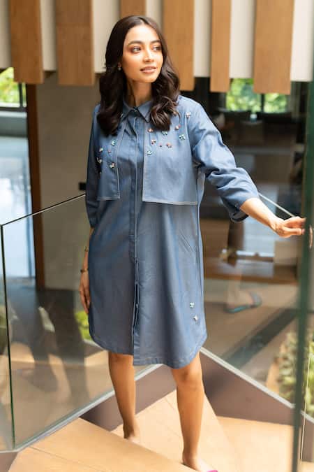 Buy Blue Dresses for Women by FOUNDRY Online | Ajio.com