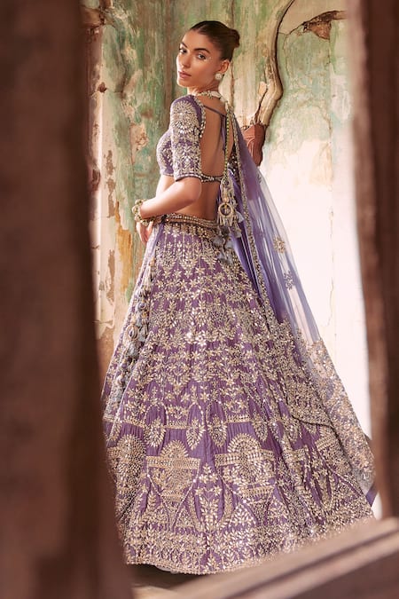Labelmayaa Presidential Mirror Embroidered Bridal Lehenga Set 