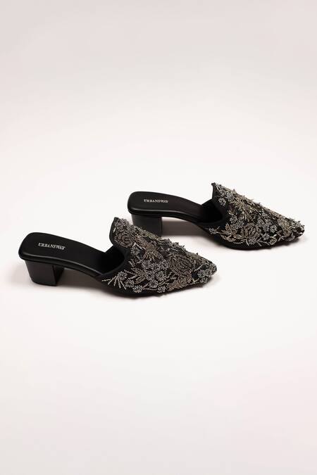Buy Urbansway Black Pota And Cut Dana Work Agate Embroidered Mules Online at Aza Fashions Buy_Urbansway_Black Pota And Cut Dana Work Agate Embroidered Mules _Online_at_Aza_Fashions