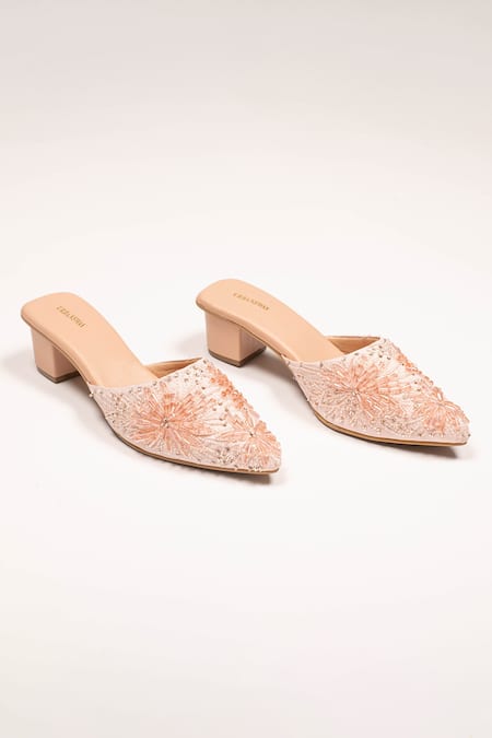 Urbansway Rose Quartz Embellished Mules 