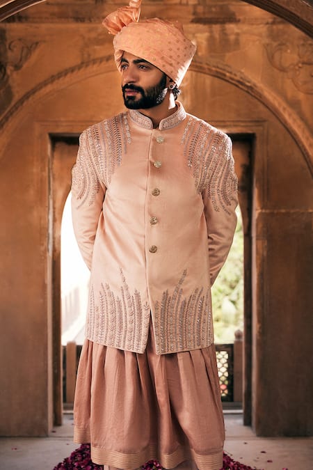 Asuka Sequin Placement Embroidered Bandhgala Anarkali Set 