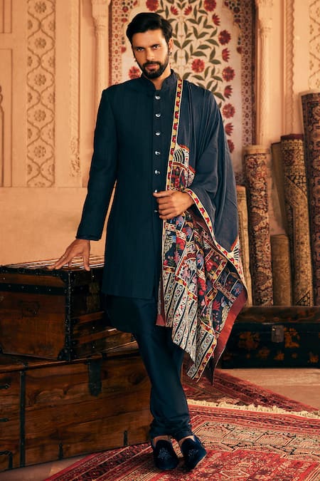 Asuka Pintuck Sherwani Set 