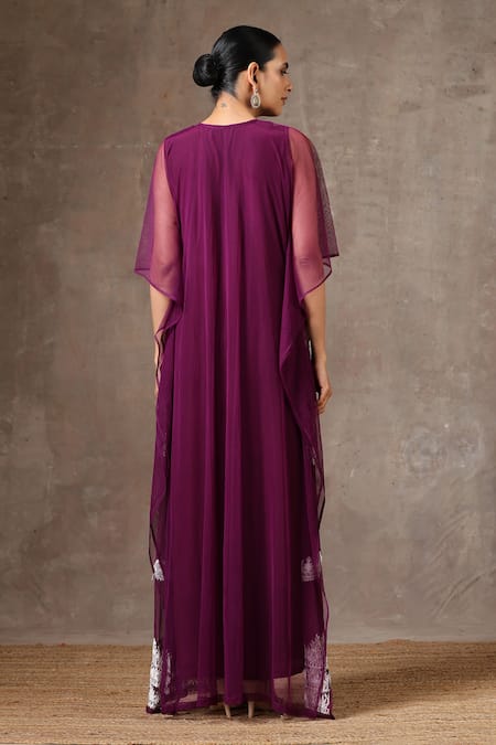 Wazir C Kashmiri Embroidered Kaftan With Dress 