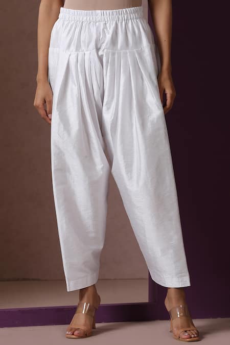 Wazir C_Pink Cotton, Organza Embroidery Placket Pheran Set _Online_at_Aza_Fashions