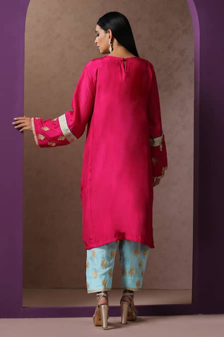 Wazir C Silk Embroidered Pheran & Salwar Set 