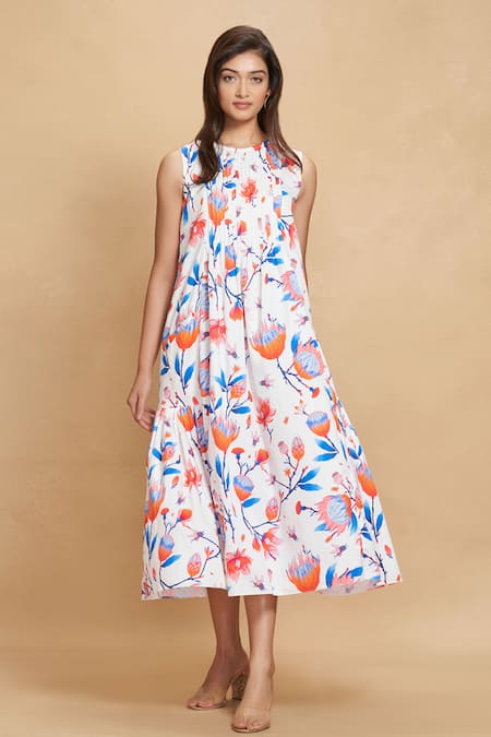 Gulabo by Abu Sandeep Floral Garden Bloom Print Dress 