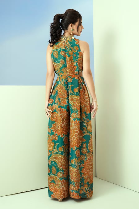 Taavare Floral & Paisley Print Jumpsuit 