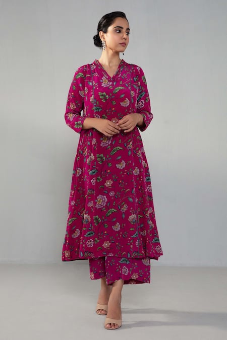 Label Shreya Sharma Floral Print Kurta With Pant 