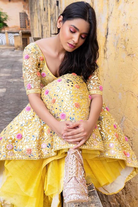 Buy Tiesta Pink Embroidery Cutdana Embellished Sneaker Heels Online at Aza Fashions Buy_Tiesta_Pink Embroidery Cutdana Embellished Sneaker Heels _Online_at_Aza_Fashions