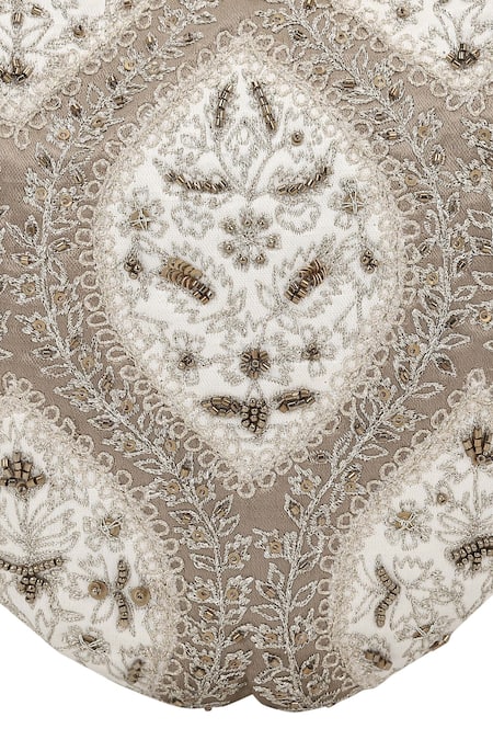 Shop_The Leather Garden_Gold Zari Bikaner Embroidered Potli Bag 