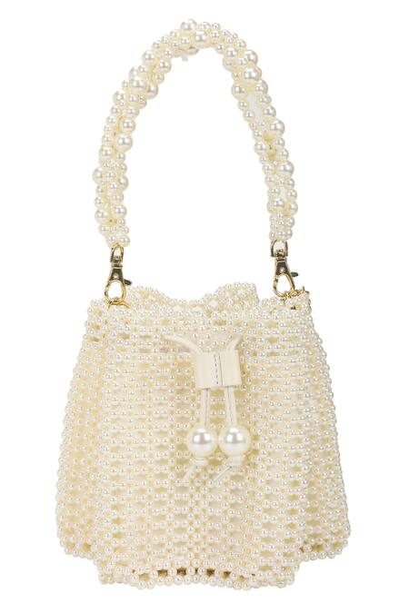 Shop The Leather Garden Ivory Beads Jaipur Pearl Potli Bag Online at Aza Fashions Shop_The Leather Garden_Ivory Beads Jaipur Pearl Potli Bag _Online_at_Aza_Fashions