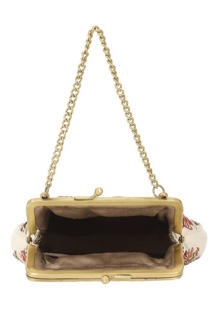 The Leather Garden_Multi Color Dabka Kota Embroidered Potli Bag _at_Aza_Fashions