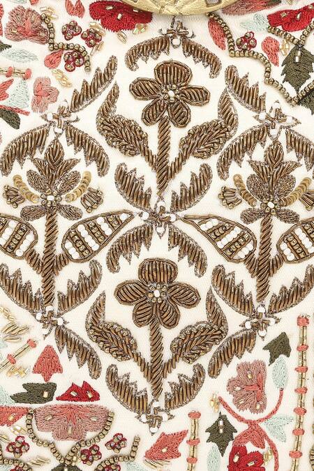 Buy_The Leather Garden_Multi Color Dabka Kota Embroidered Potli Bag 