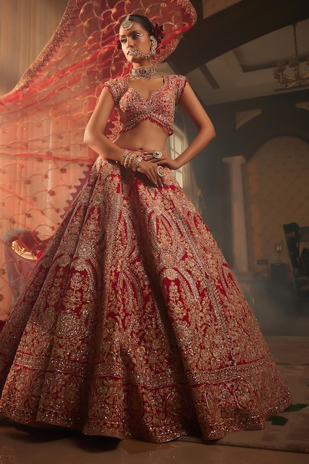 Buy Beautiful Cream Colored Lehenga Choli Online From Ethnic Plus