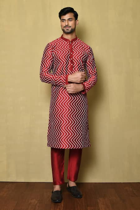 Arihant Rai Sinha Printed Mandarin Collar Kurta 