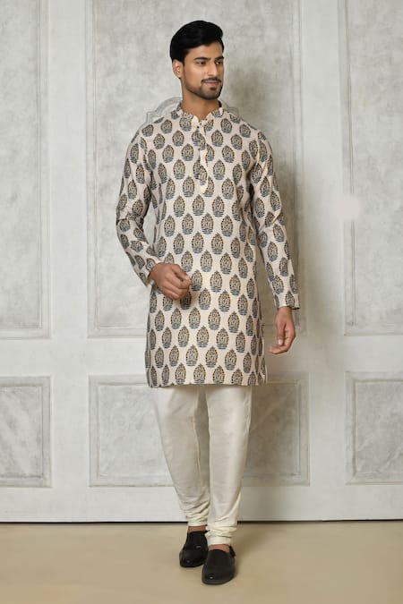 Arihant Rai Sinha Floral Print Short Kurta 