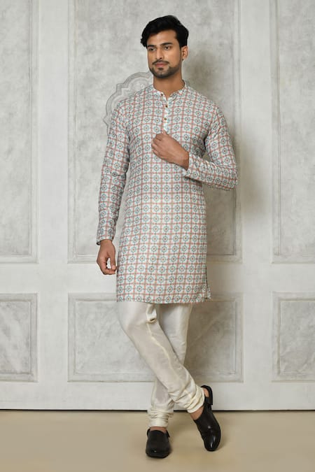 Arihant Rai Sinha Mandala Floral Print Short Kurta 