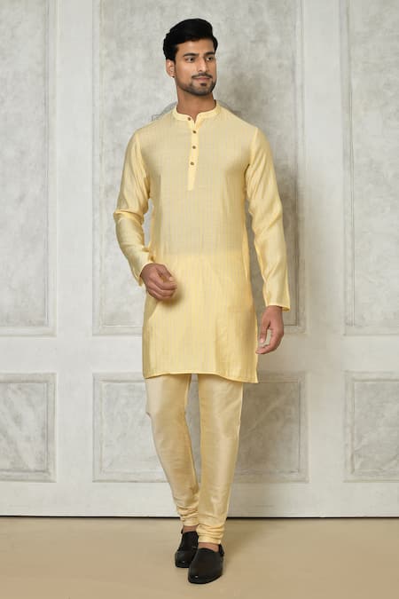 Arihant Rai Sinha Beige Cotton Silk Printed Geometric Short Kurta 