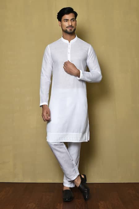 Arihant Rai Sinha Full Sleeve Placement Chikankari Kurta 