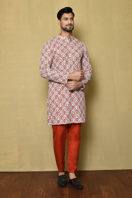 Arihant Rai Sinha Floral Vintage Print Short Kurta 