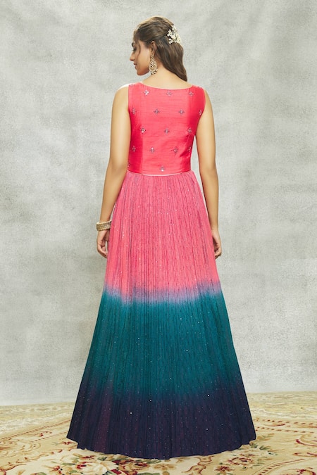 Aariyana Couture Mirror & Sequin Embroidered Anarkali With Dupatta 