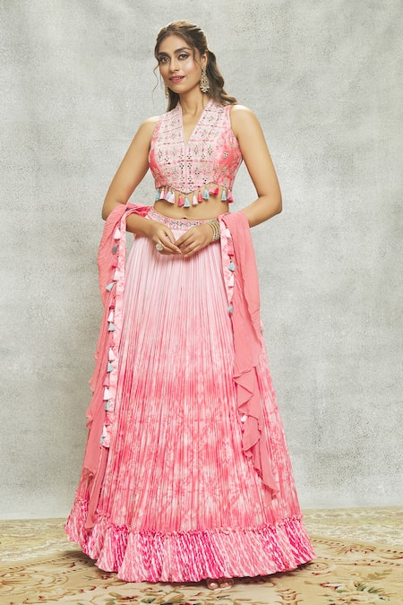 Indian Designer Peach Pink lehenga choli for Women Wedding and Party Wear  Bollywood lengha with Dupatta - sethnik.com