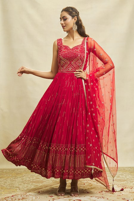 Pink Color Glorious Anarkali Gown - Clothsvilla