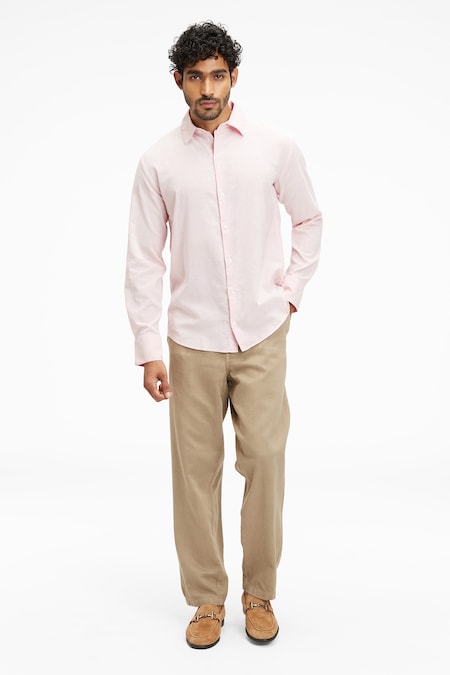 Terra Luna Pink 100% Organic Handloom Cotton Dante Shirt 