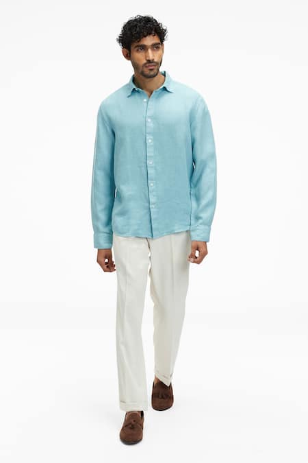 Terra Luna Coda Linen Button Down Shirt 