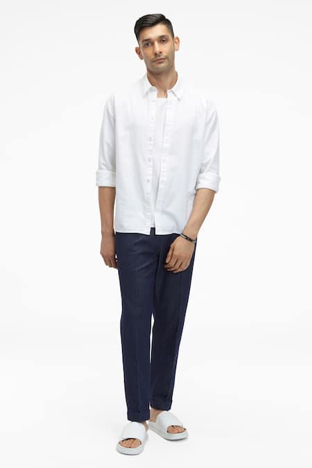 Terra Luna Zouk Organic Handloom Oxford Cotton Shirt 